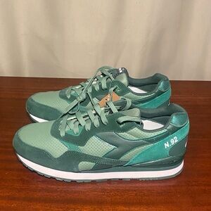 Diadora N92 English Ivy Green Classic Italian Athletic shoes Men's 11/ W12.5 NWT